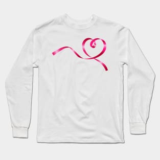 Breast Cancer Ribbon Long Sleeve T-Shirt